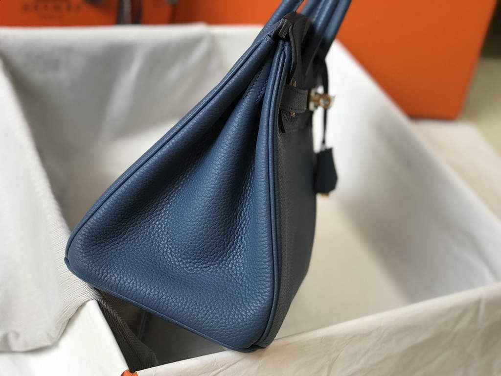 Hermès Birkin 30cm Navy Blue Togo Gold Hardware