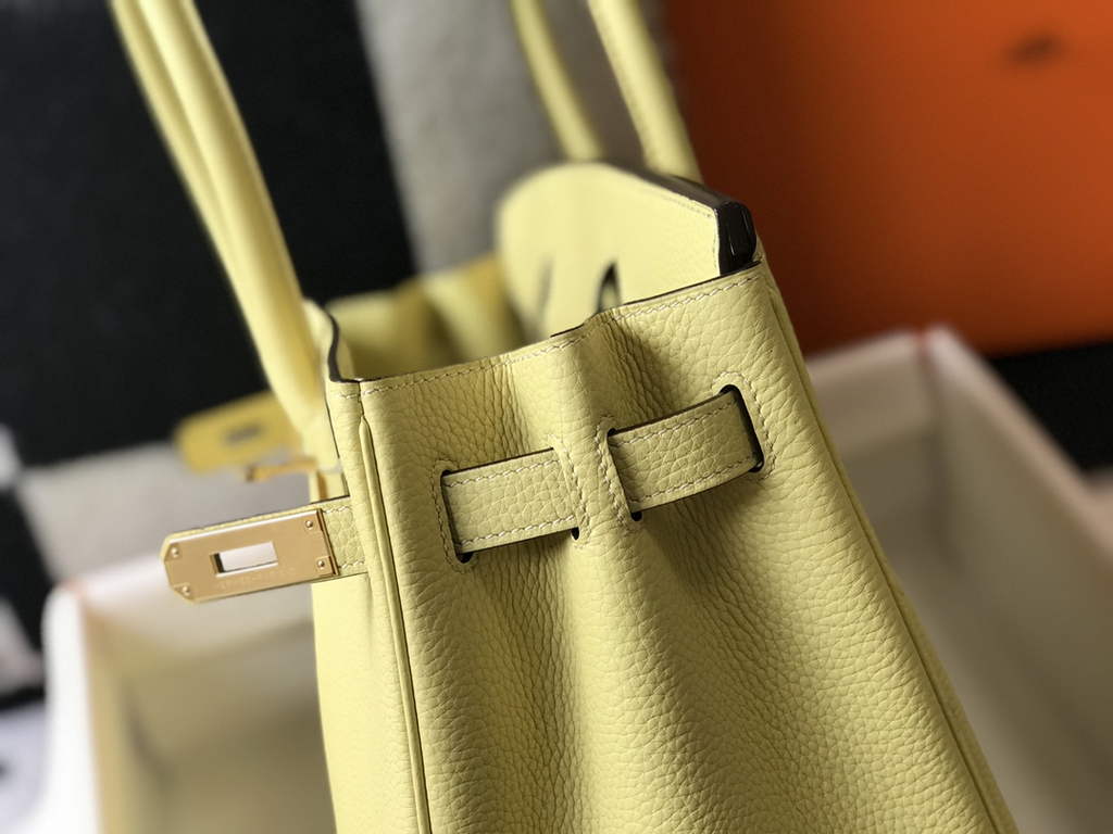 Hermès Birkin 30cm lemon yellow Togo Gold Hardware