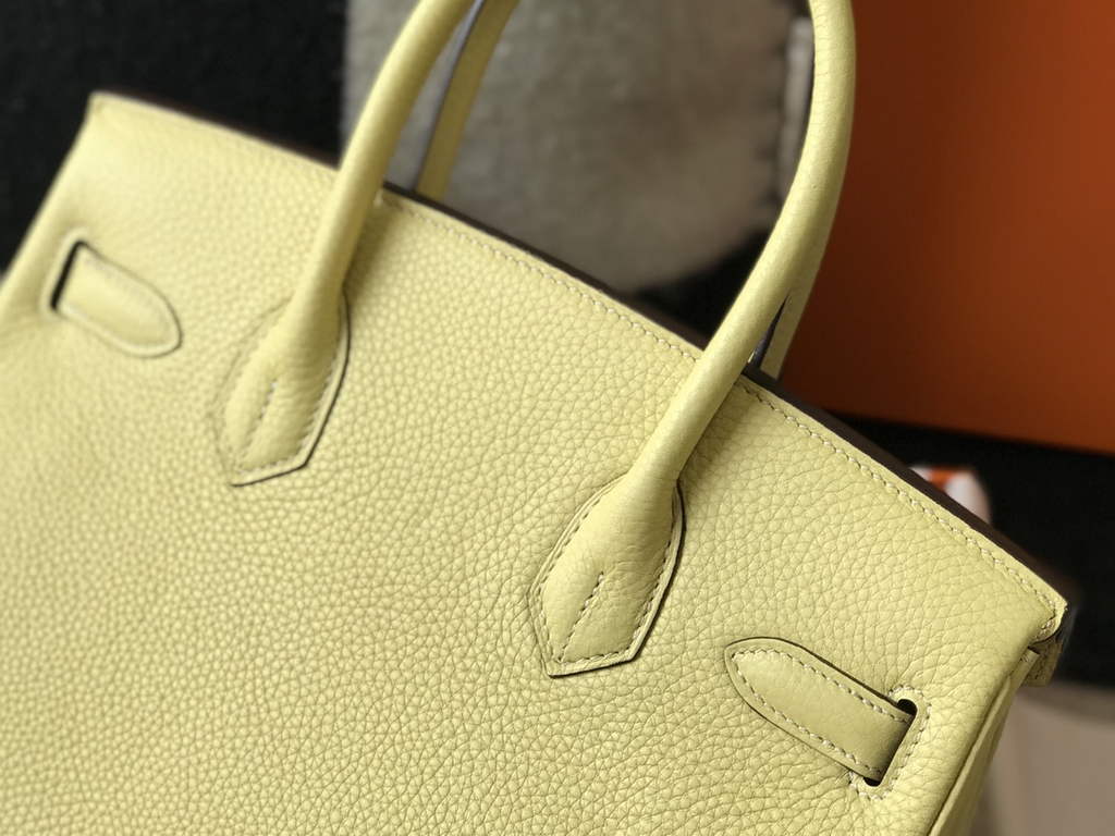 Hermès Birkin 30cm lemon yellow Togo Gold Hardware