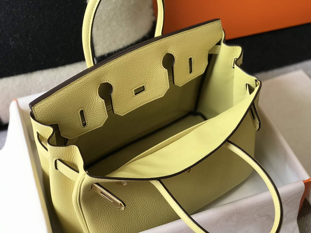 Hermès Birkin 30cm lemon yellow Togo Gold Hardware