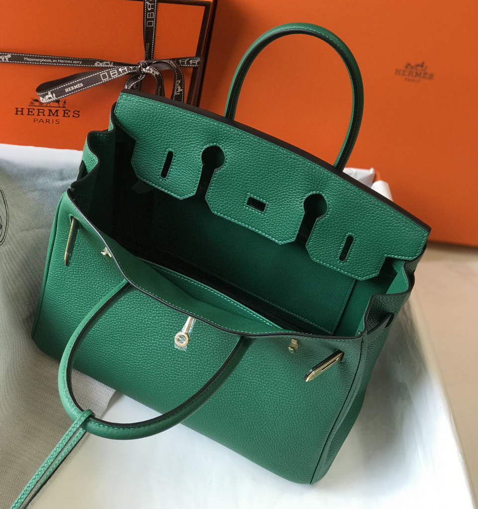 Hermès Birkin 30cm Green Togo Gold Hardware