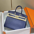Hermès Birkin 30cm navy blue Togo Gold Hardware