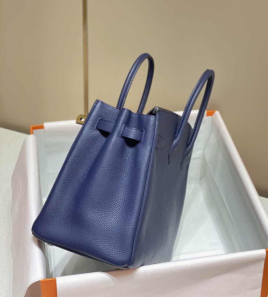 Hermès Birkin 30cm navy blue Togo Gold Hardware