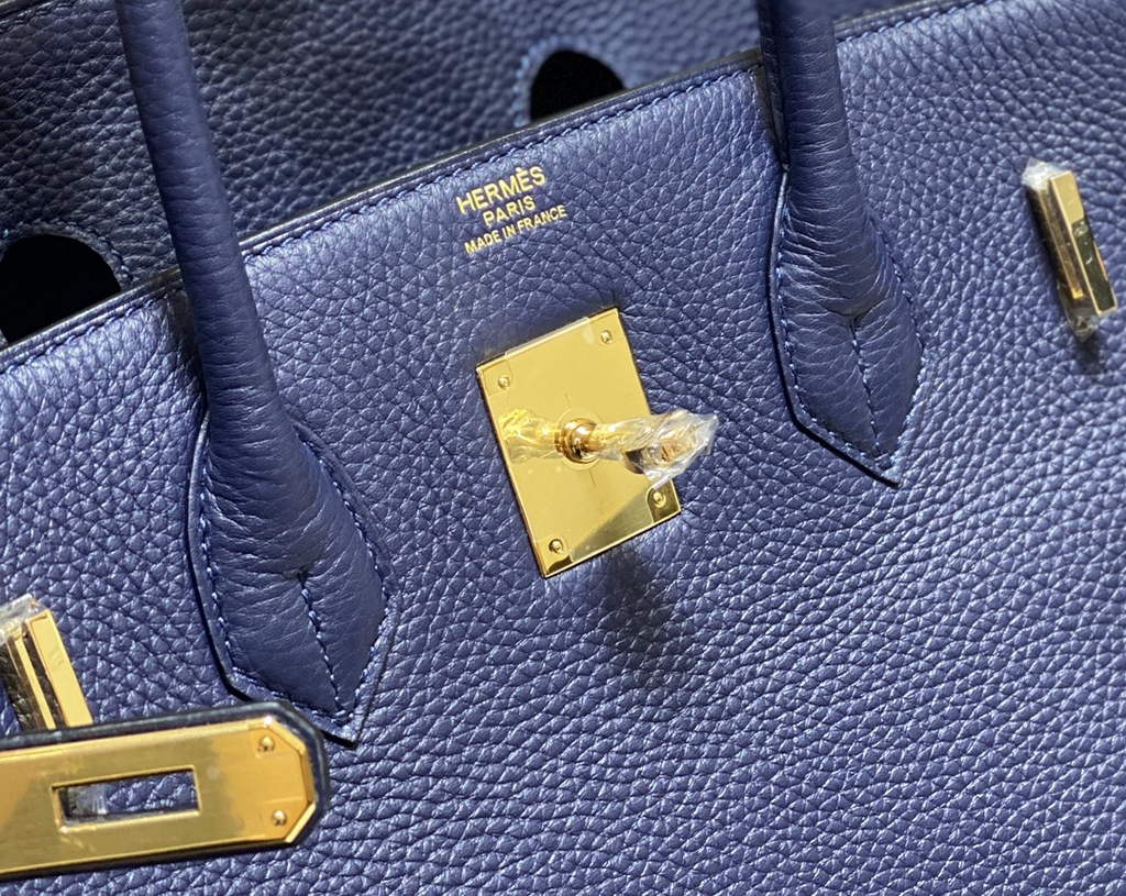 Hermès Birkin 30cm navy blue Togo Gold Hardware