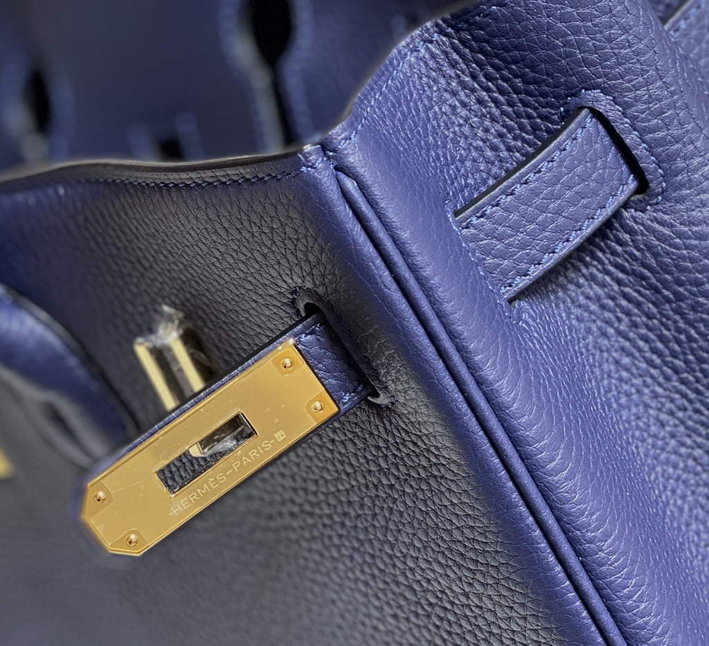 Hermès Birkin 30cm navy blue Togo Gold Hardware
