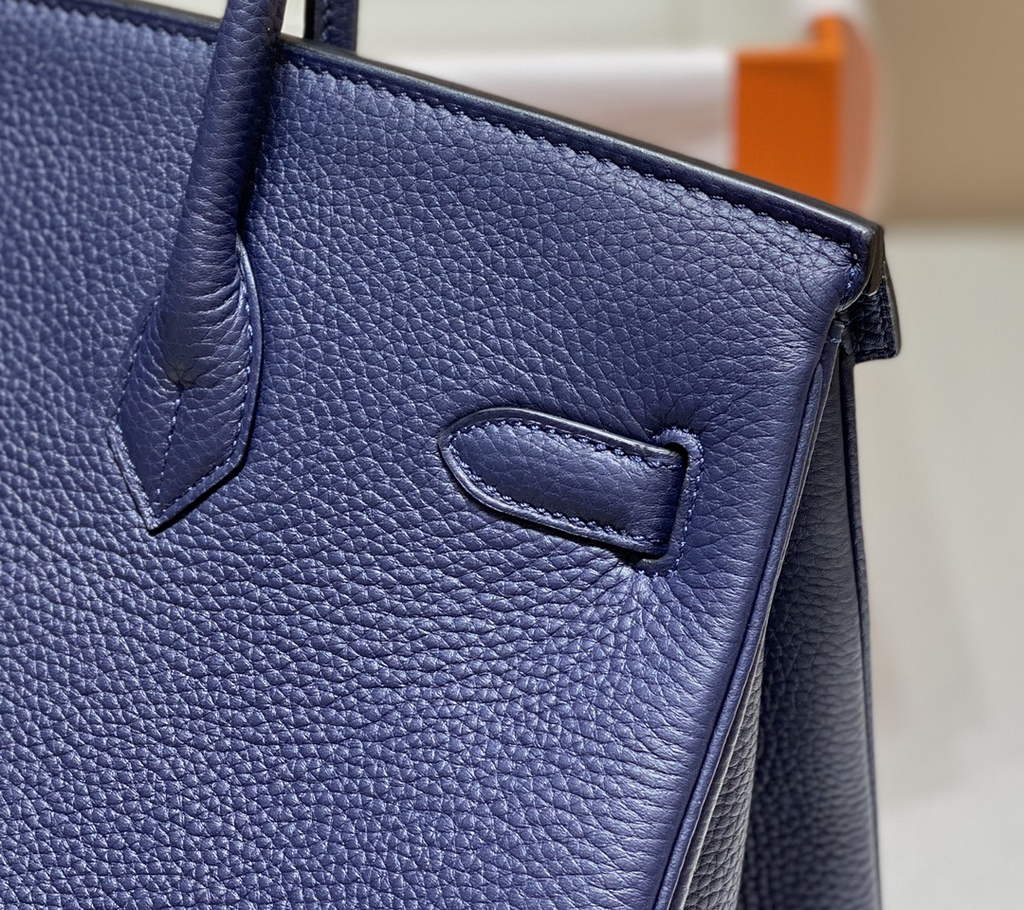 Hermès Birkin 30cm navy blue Togo Gold Hardware