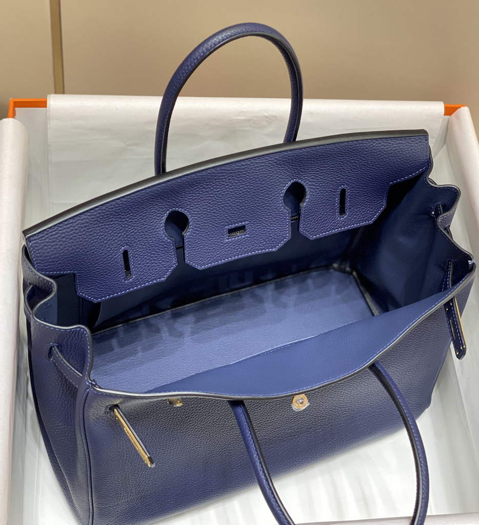 Hermès Birkin 30cm navy blue Togo Gold Hardware