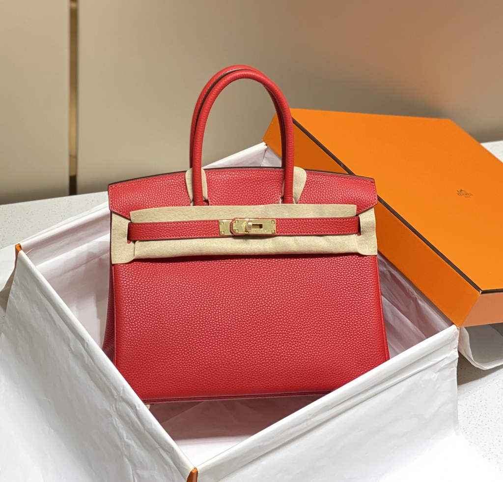 Hermès Birkin 30cm red Togo Gold Hardware