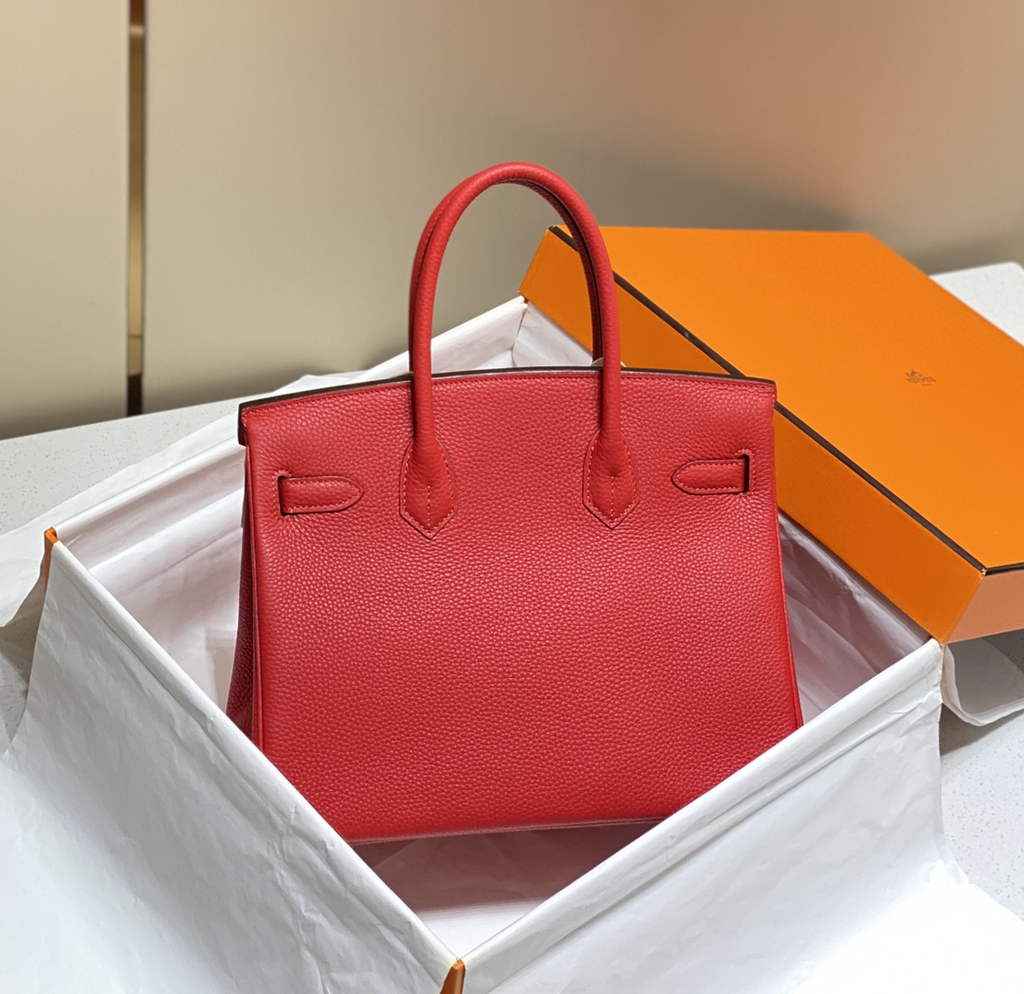 Hermès Birkin 30cm red Togo Gold Hardware