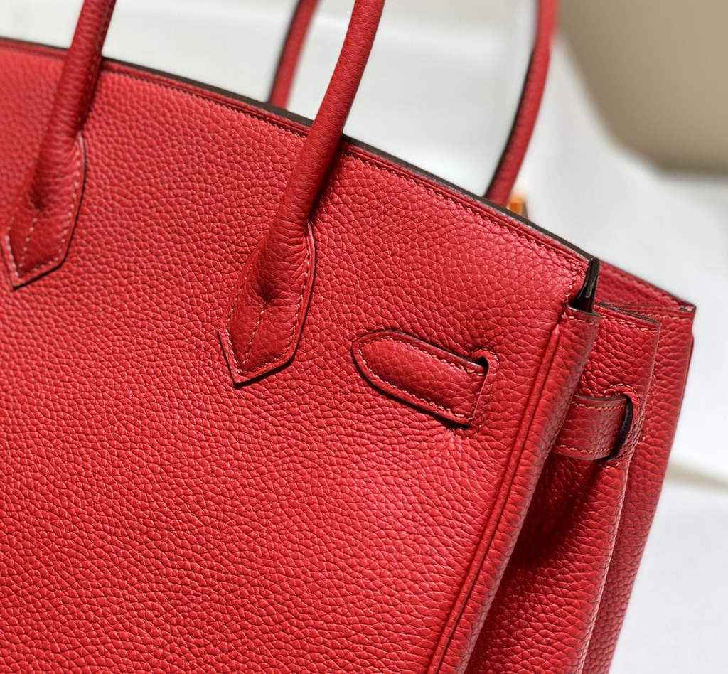 Hermès Birkin 30cm red Togo Gold Hardware