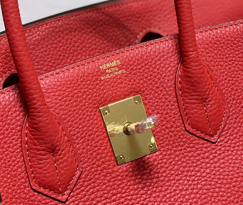 Hermès Birkin 30cm red Togo Gold Hardware