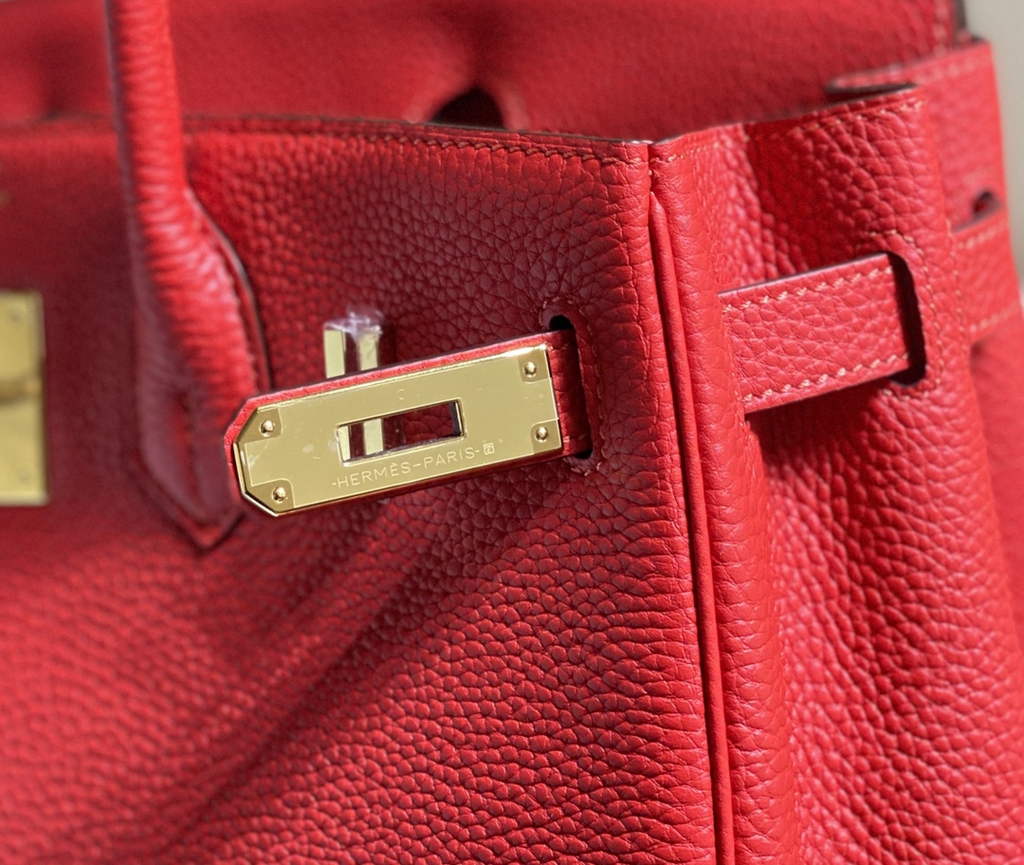 Hermès Birkin 30cm red Togo Gold Hardware