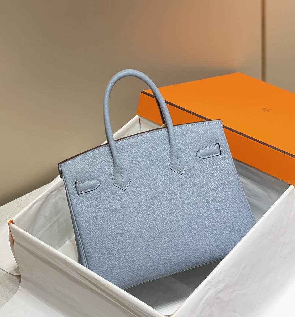 Hermès Birkin 30cm light blue Togo Gold Hardware