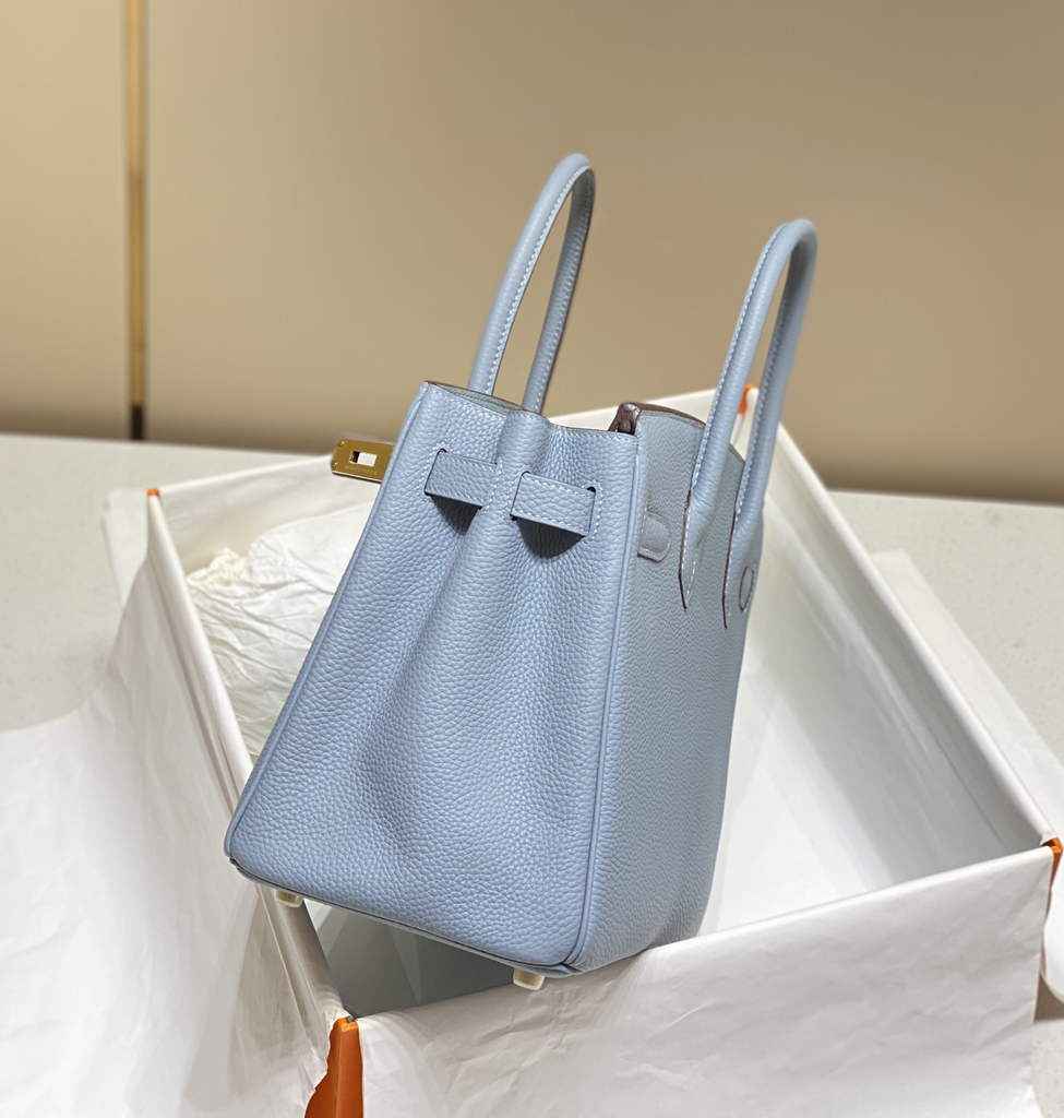 Hermès Birkin 30cm light blue Togo Gold Hardware