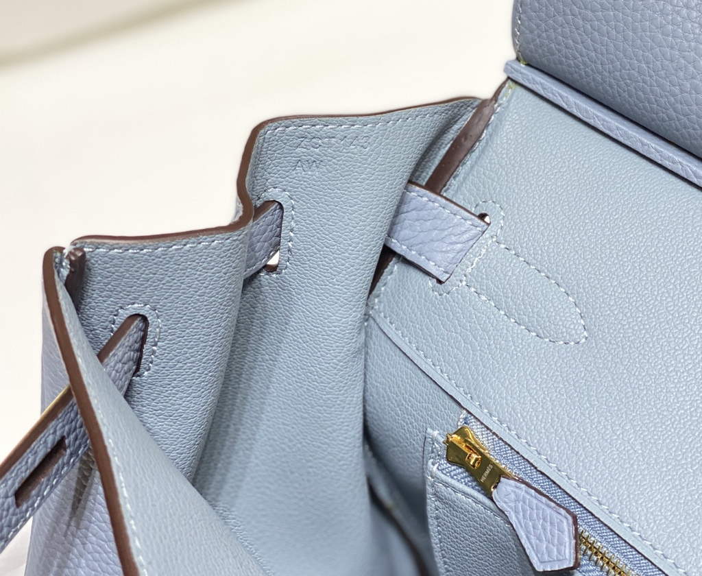 Hermès Birkin 30cm light blue Togo Gold Hardware