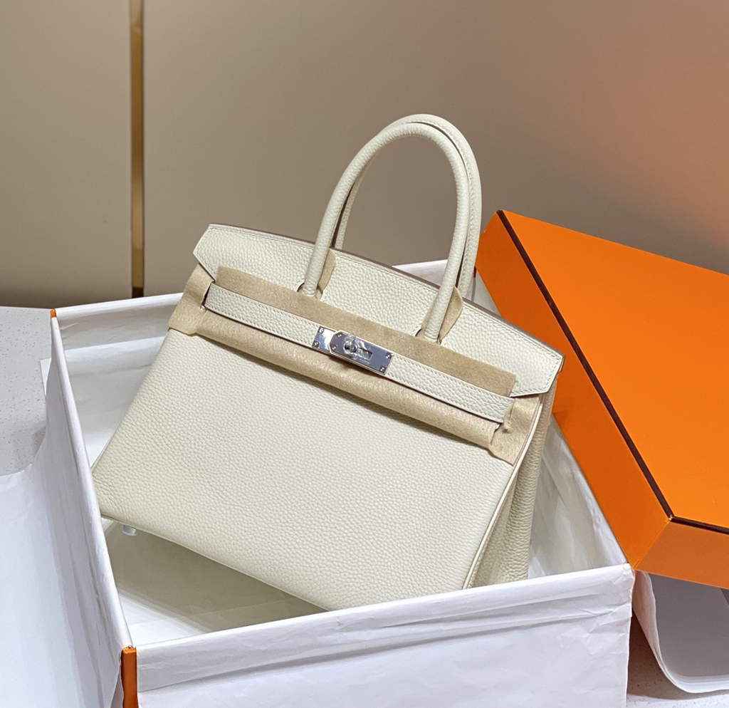 Hermès Birkin 30cm white Togo silver Hardware