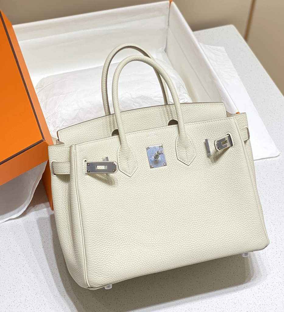 Hermès Birkin 30cm white Togo silver Hardware
