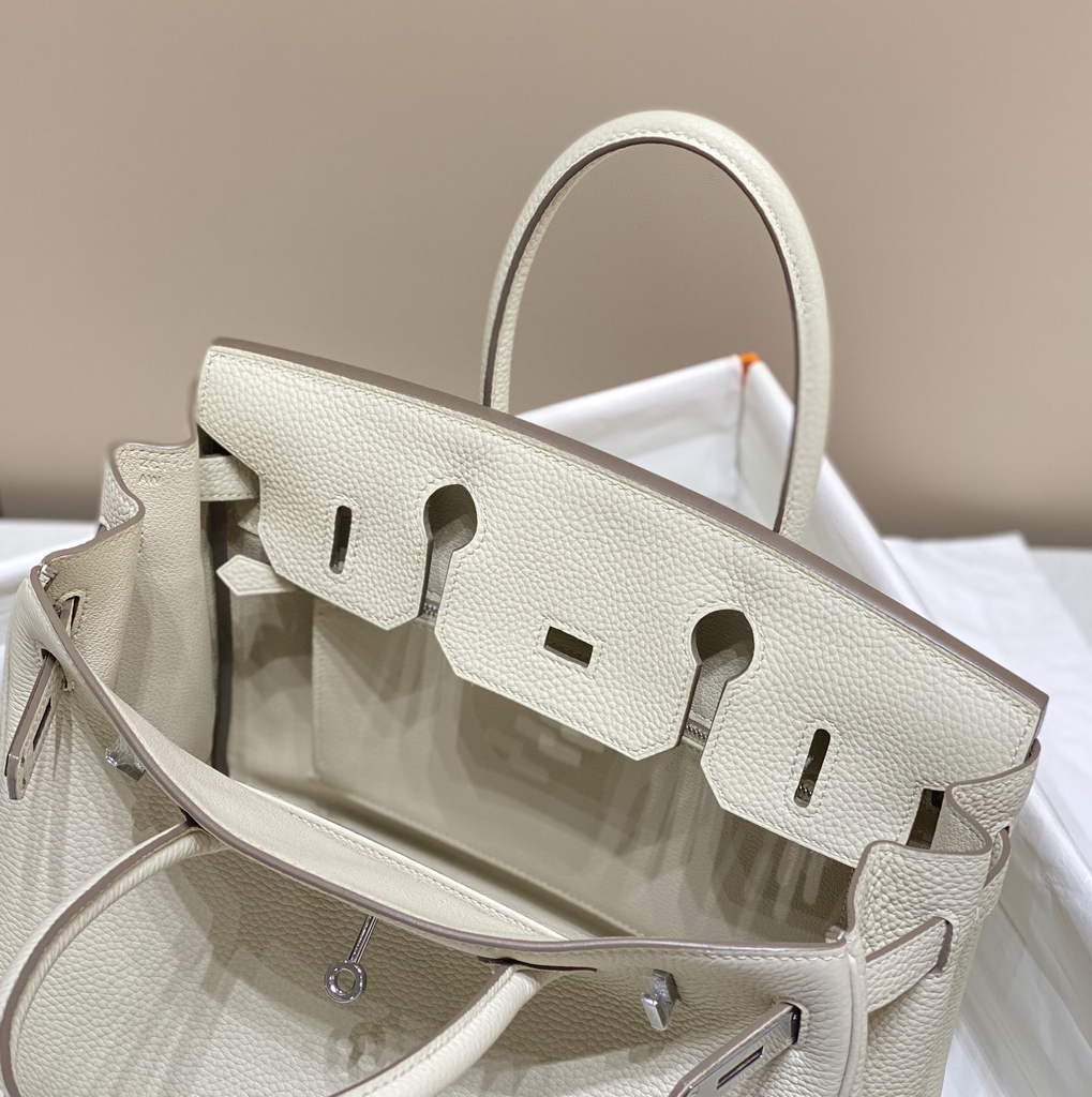 Hermès Birkin 30cm white Togo silver Hardware
