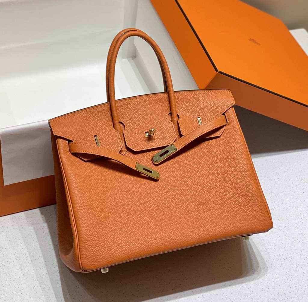 Hermès Birkin 30cm orange Togo Gold Hardware
