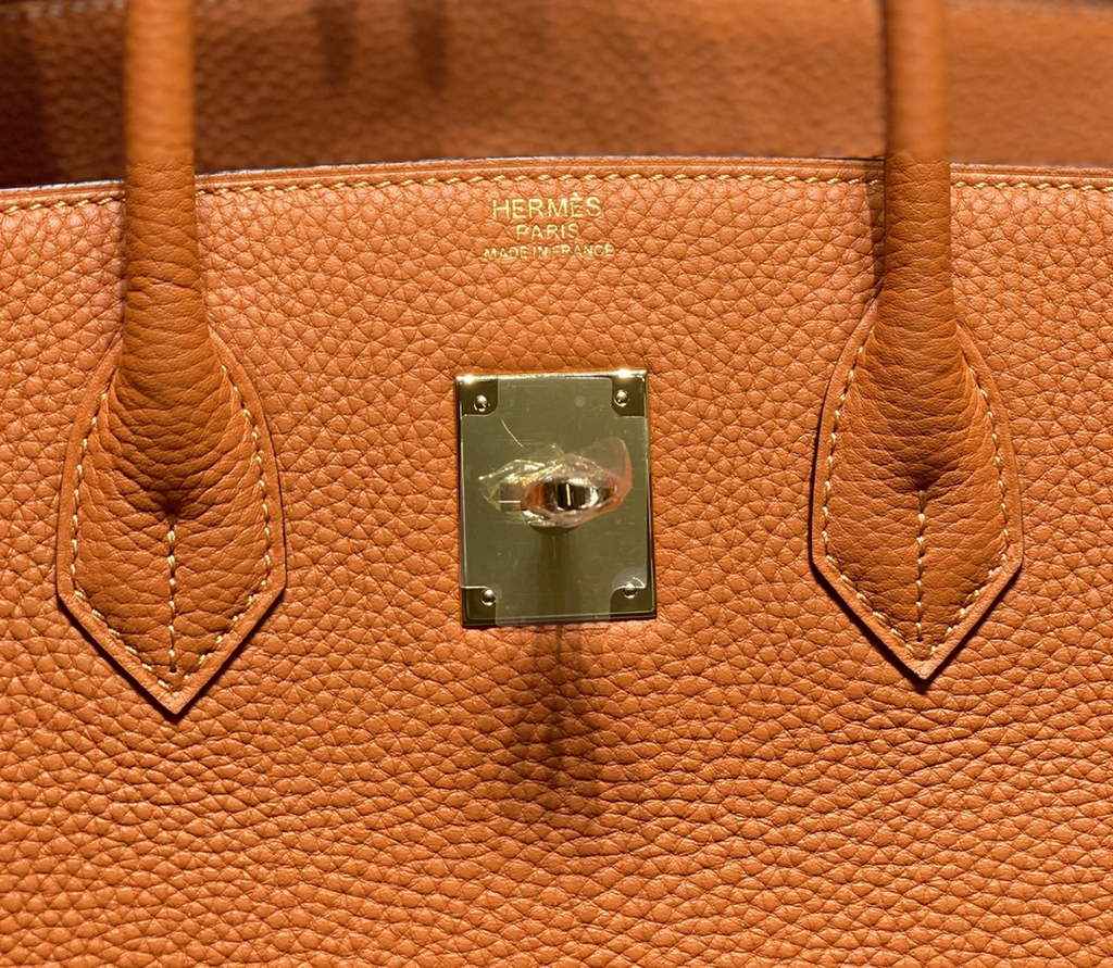 Hermès Birkin 30cm orange Togo Gold Hardware