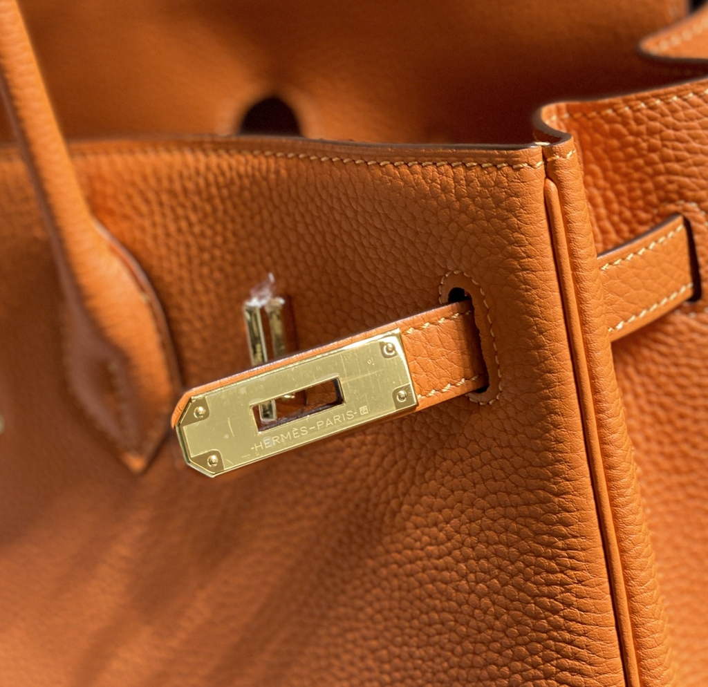 Hermès Birkin 30cm orange Togo Gold Hardware