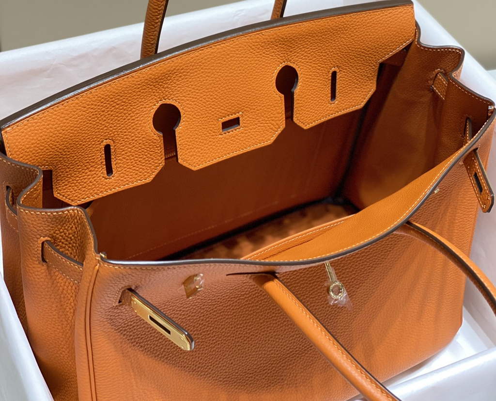 Hermès Birkin 30cm orange Togo Gold Hardware