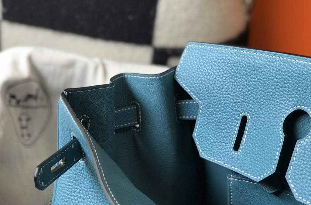 Hermès Birkin 30cm Blue Togo Gold Hardware