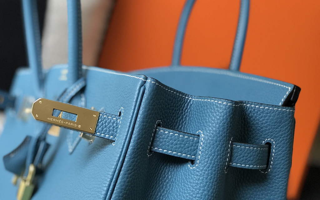 Hermès Birkin 30cm Blue Togo Gold Hardware