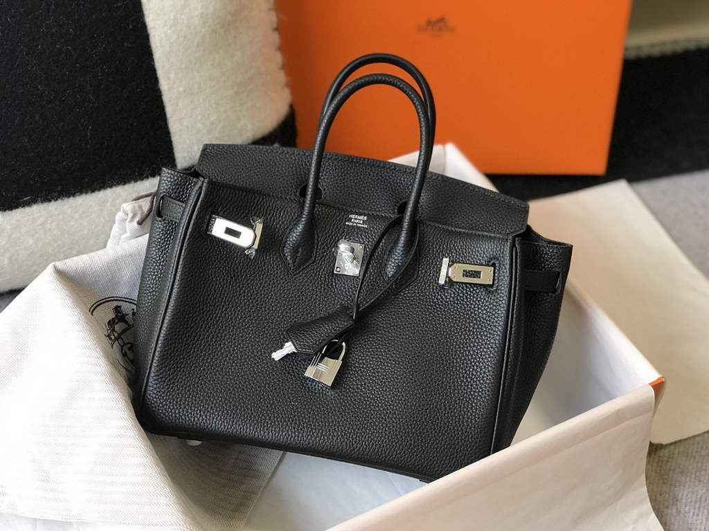 Hermès Birkin 30cm Black Togo Silver Hardware