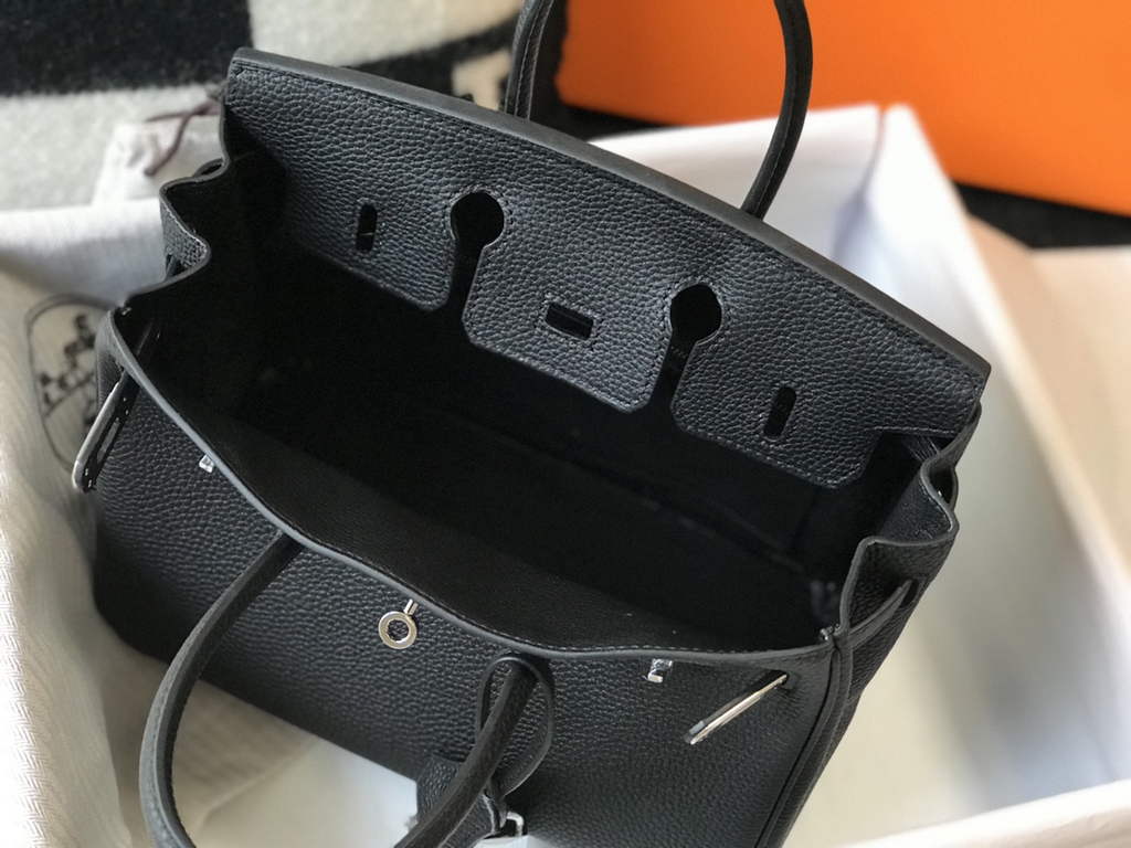 Hermès Birkin 30cm Black Togo Silver Hardware