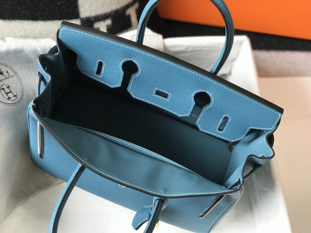 Hermès Birkin 30cm Blue Togo Gold Hardware