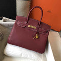 Hermès Birkin 30cm wine red Togo gold Hardware