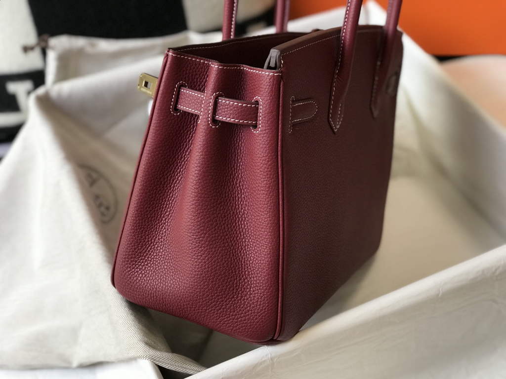 Hermès Birkin 30cm wine red Togo gold Hardware