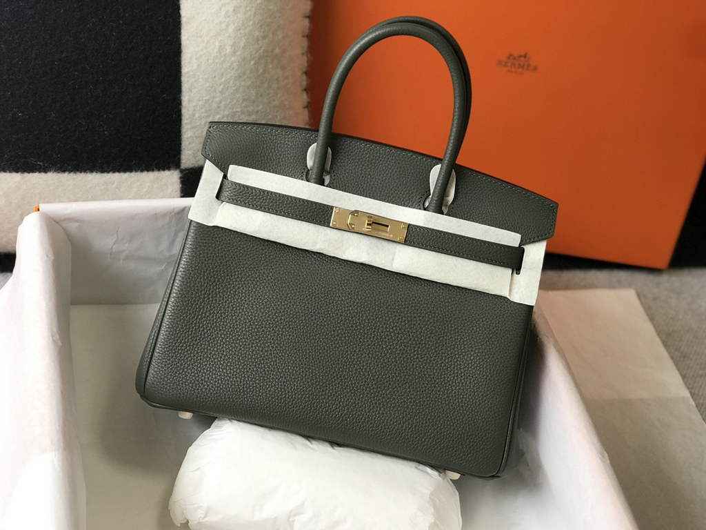 Hermès Birkin 30cm dark green Togo gold Hardware