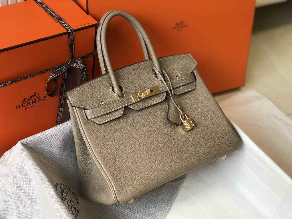 Hermès Birkin 30cm Gray Togo Gold Hardware