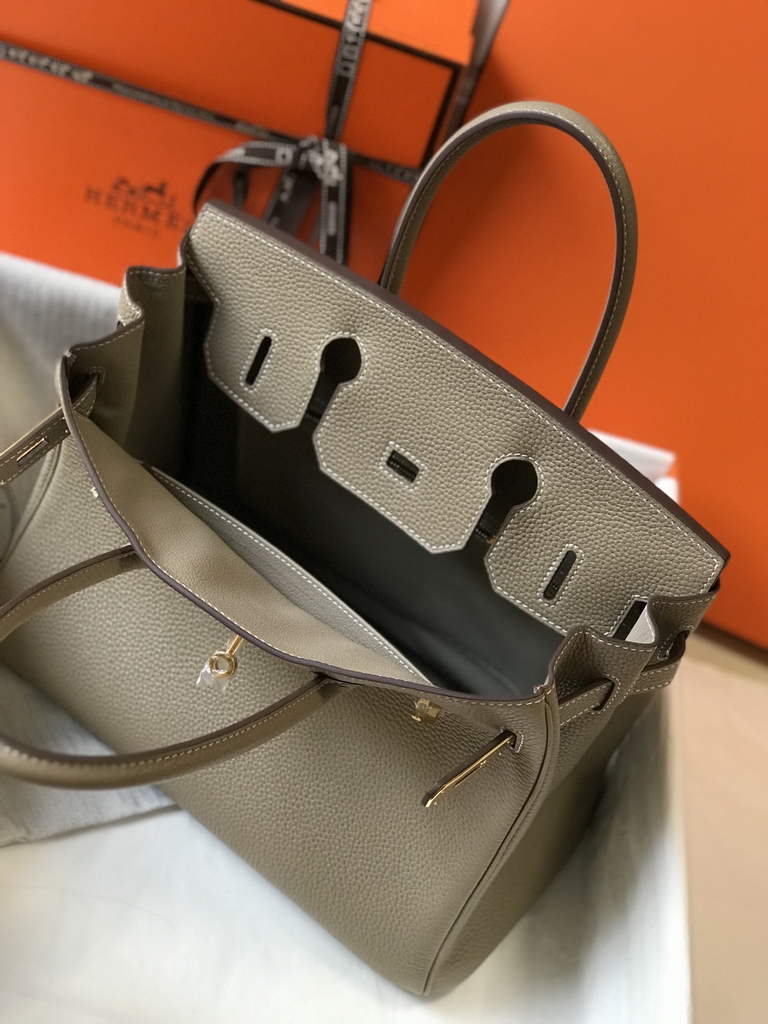 Hermès Birkin 30cm Gray Togo Gold Hardware