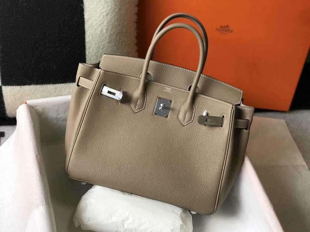 Hermès Birkin 30cm Gray Togo Silver Hardware