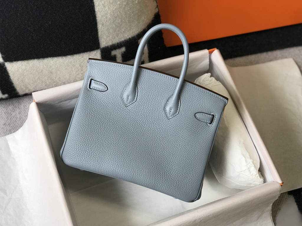 Hermès Birkin 30cm Blue Togo Silver Hardware