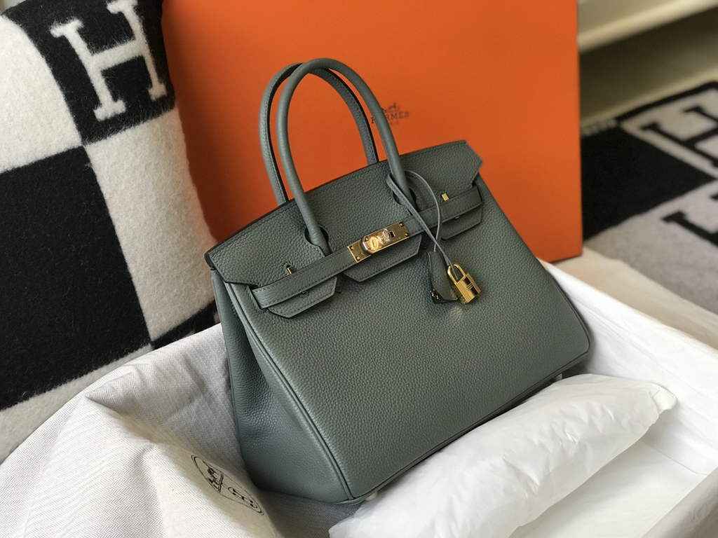 Hermès Birkin 30cm Dark Green Togo Gold Hardware