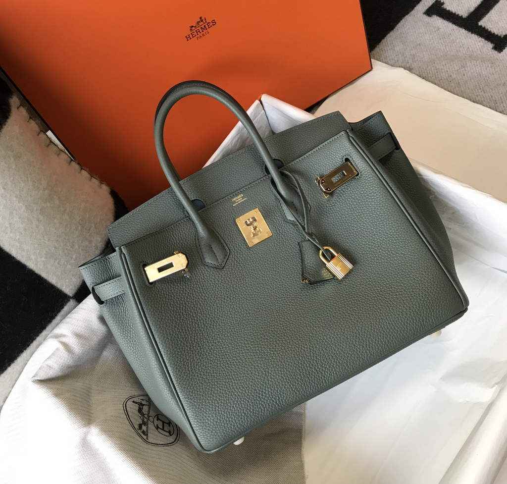 Hermès Birkin 30cm Dark Green Togo Gold Hardware