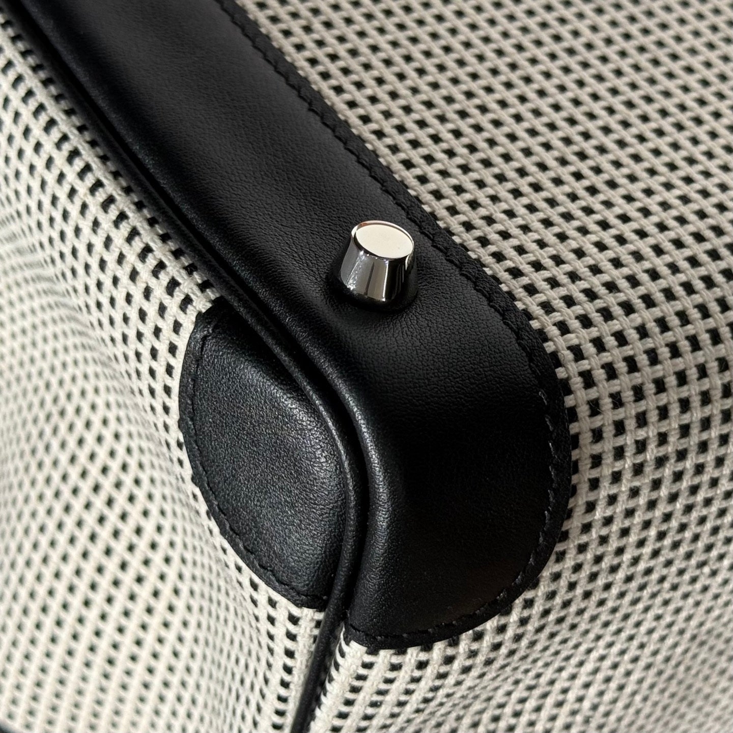Hermès Birkin Bag 25cm Silver Hardware Black Swift Leather Canvas