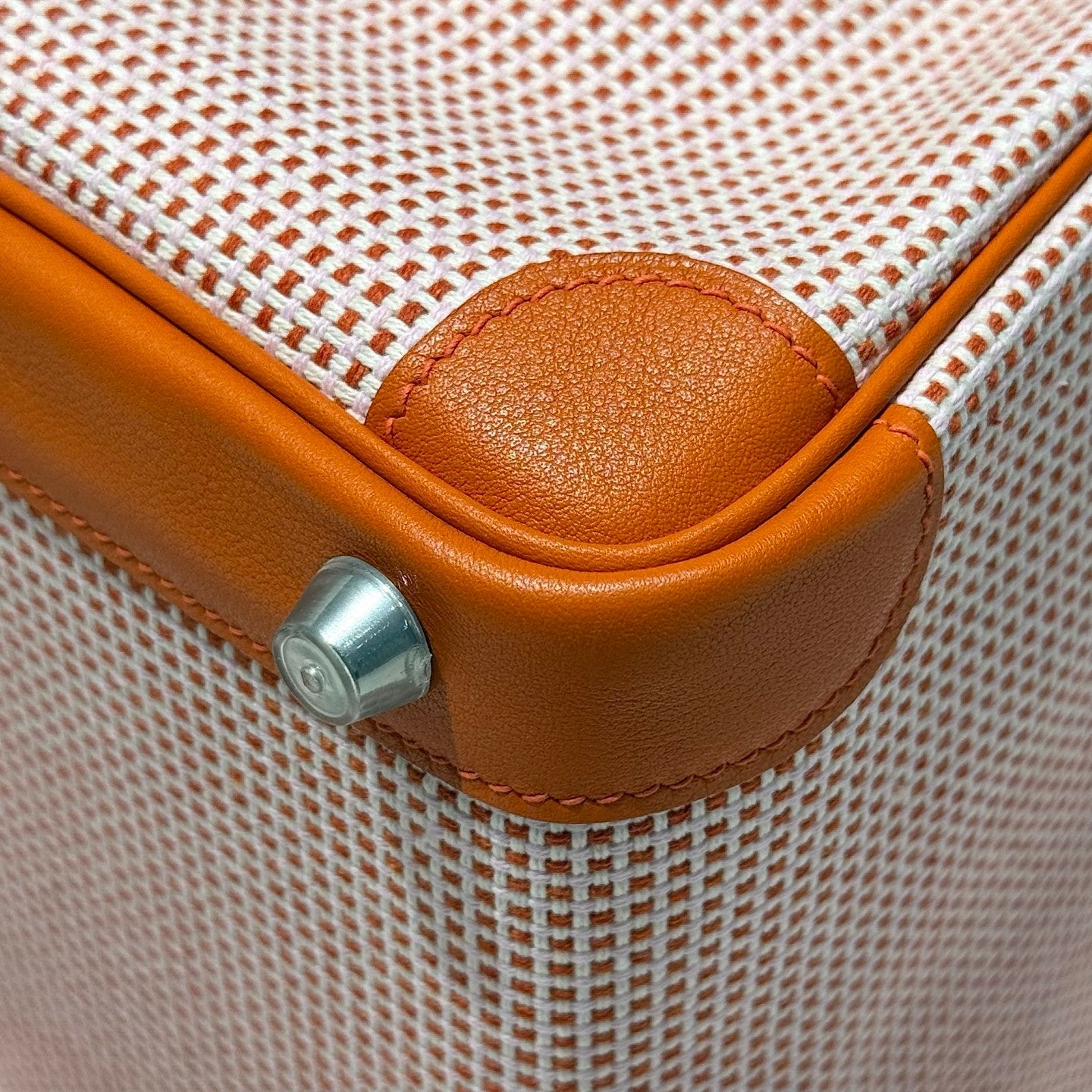 Hermès Birkin Bag 25cm Silver Hardware Orange Swift Leather Canvas