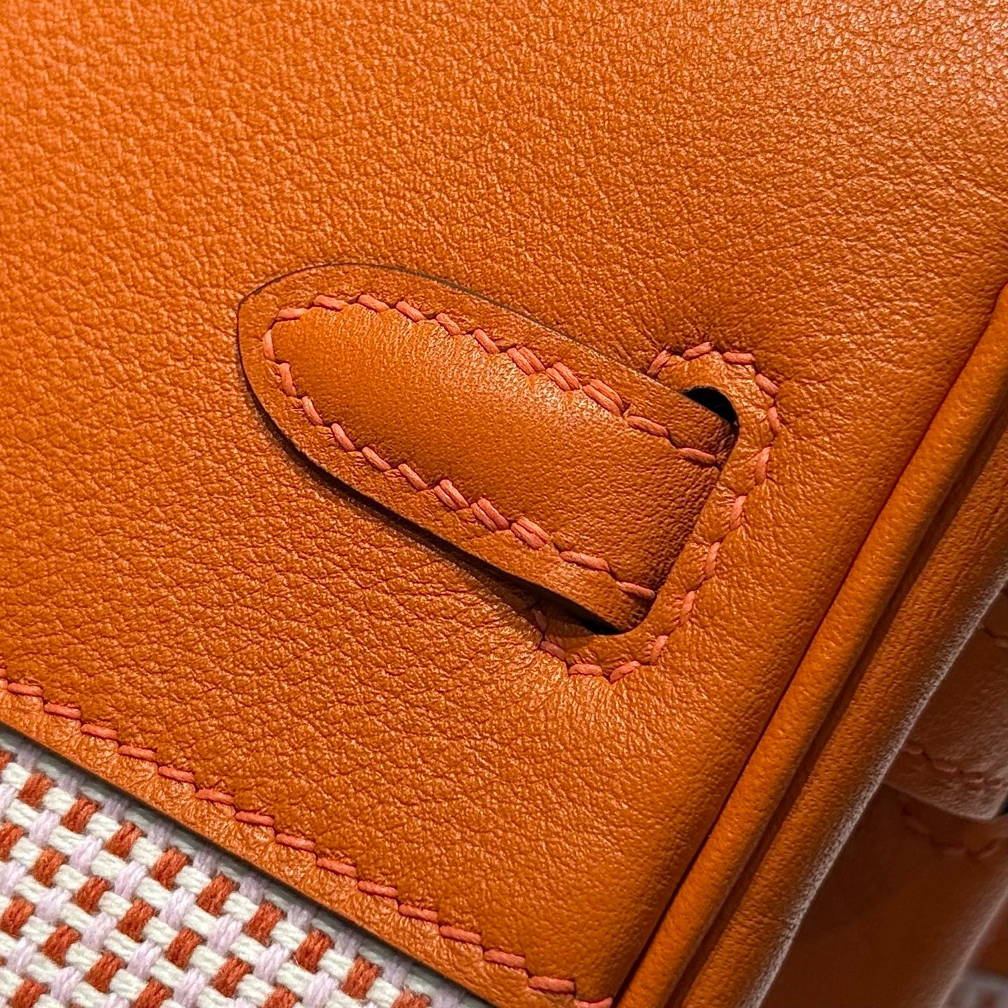 Hermès Birkin Bag 25cm Silver Hardware Orange Swift Leather Canvas