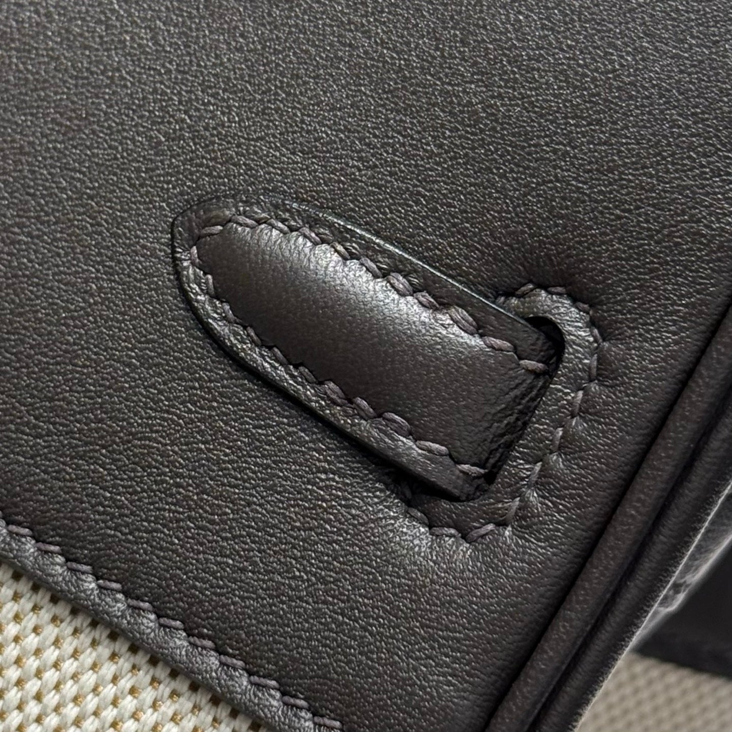 Hermès Birkin Bag 25cm Black Swift Leather Canvas Silver Hardware
