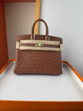 Hermès birkin bag 25cm ostrich leather