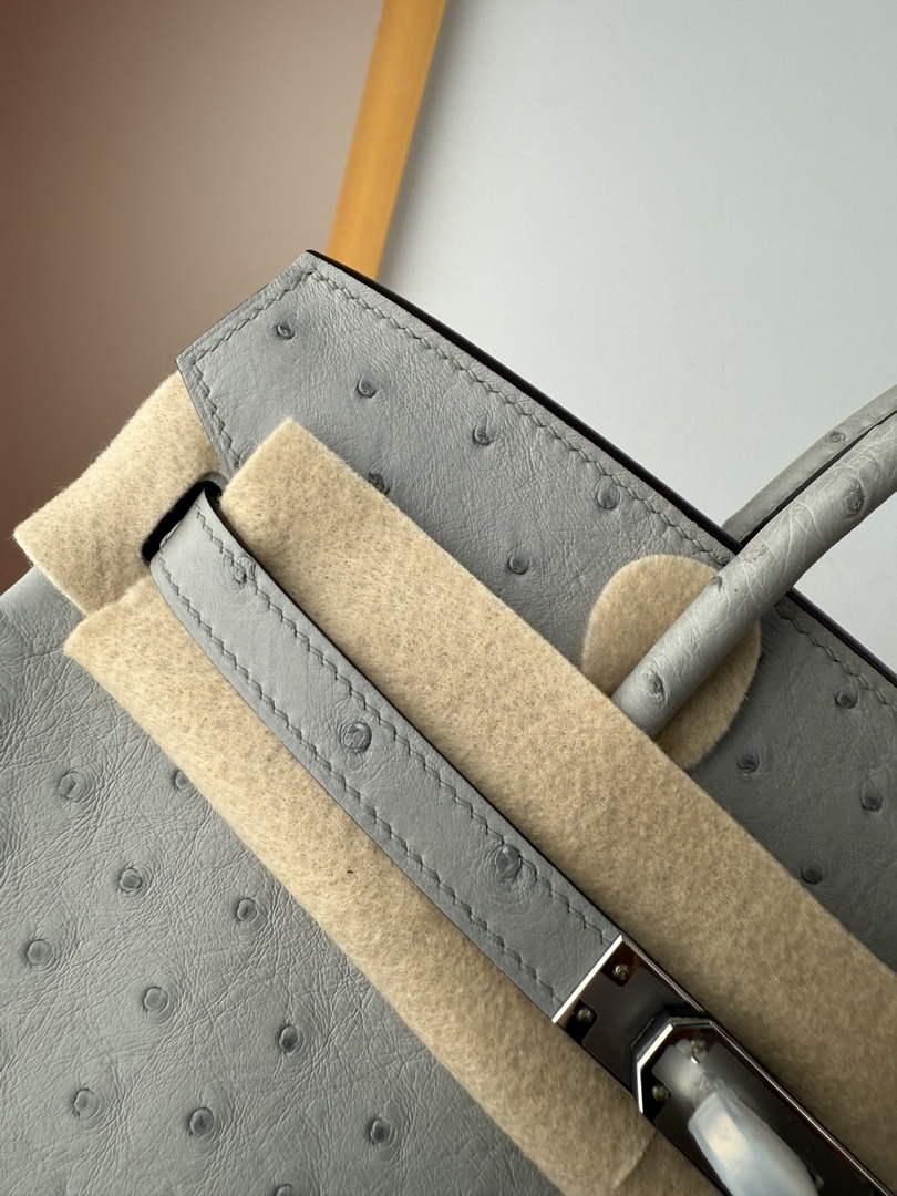 Hermès birkin bag 25cm ostrich leather