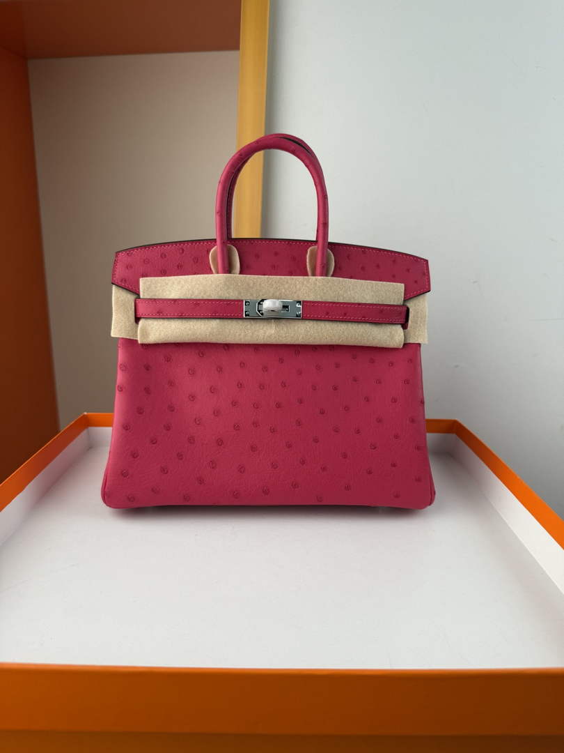 Hermès birkin bag 25cm ostrich leather