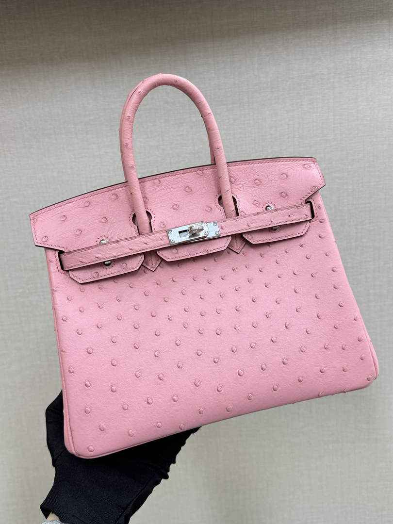 Hermès birkin bag 25cm ostrich leather