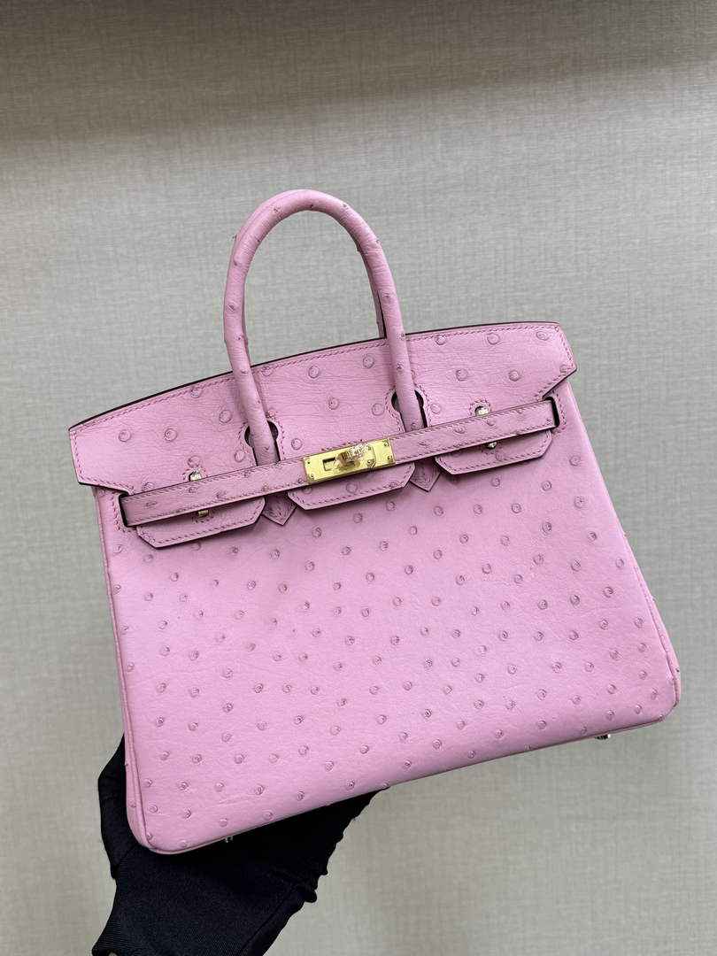 Hermès birkin bag 25cm ostrich leather