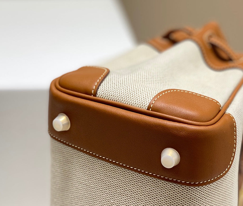 Hermès Birkin Bag 25cm Tan Swift Leather Canvas Gold Hardware
